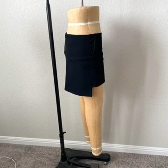 Givenchy Black Mini Skirt w/ Uneven Hem Size 36 Small - Picture 5 of 10